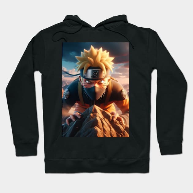 Naruto a top a mountain peak 2nd edition Hoodie by Cuddle : Prints & Designs